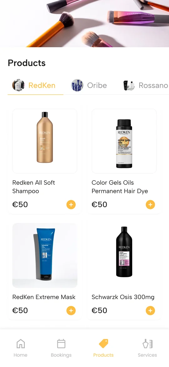 Customer app products